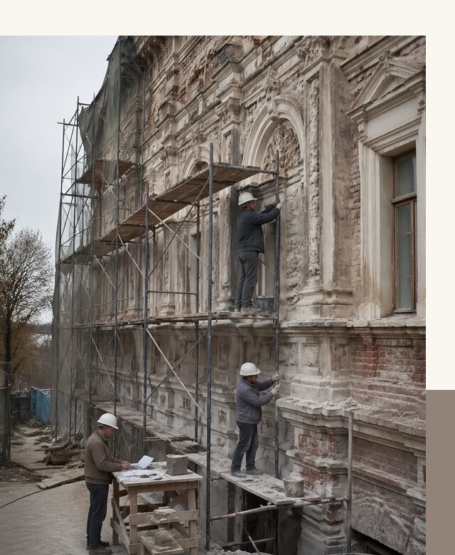 Реставрация объектов культурного наследия под ключ в Кореновске